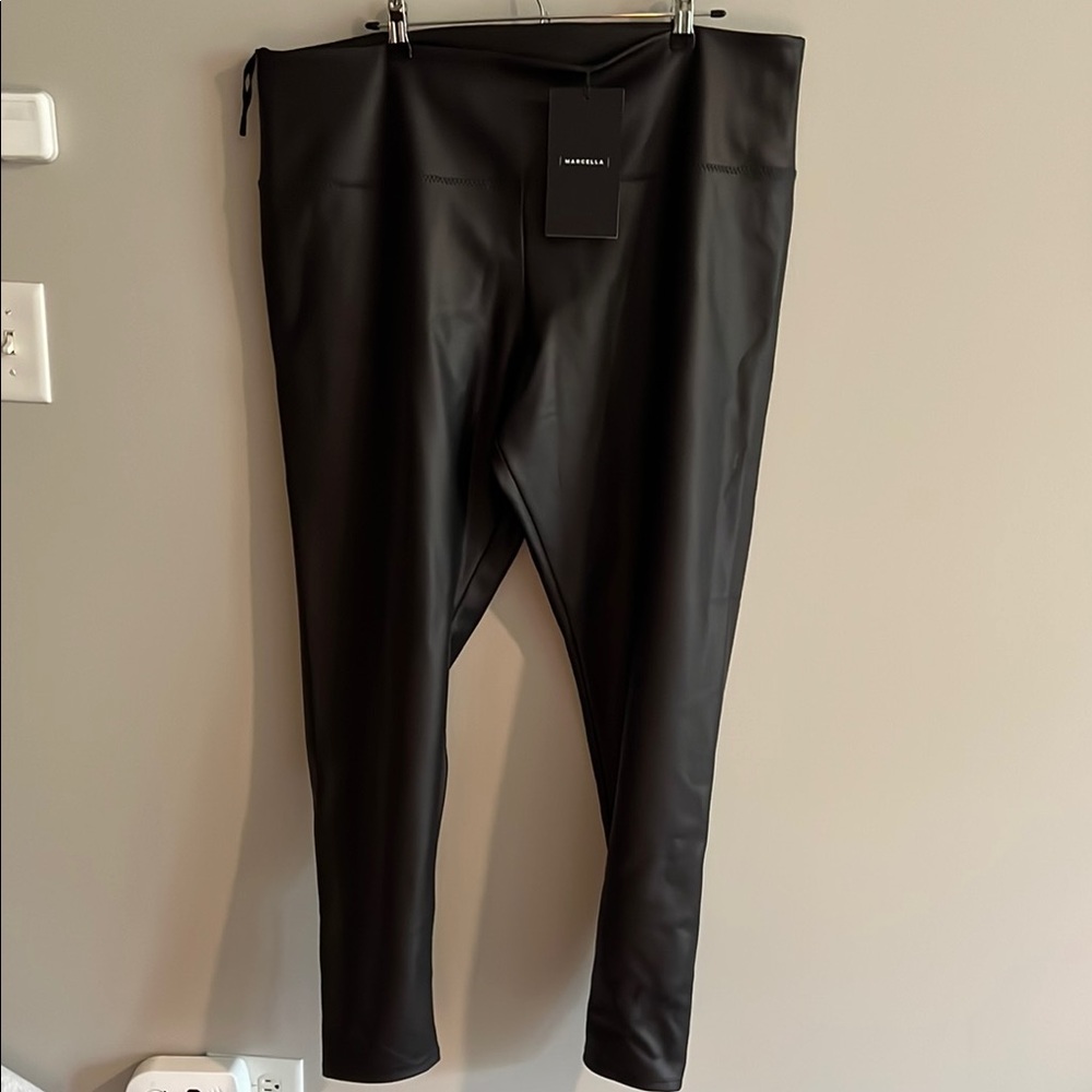 Black Faux Leather Leggings